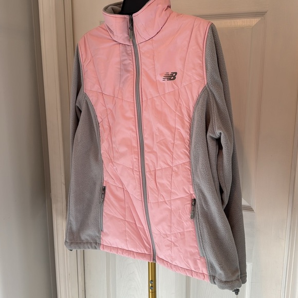 New Balance pink and gray fleece jacket EUC 1X - Picture 3 of 14